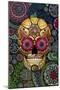 Sugar Skull Paisley Garden-Fusion Idol Arts-Mounted Premium Giclee Print