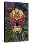 Sugar Skull Paisley Garden-Fusion Idol Arts-Stretched Canvas