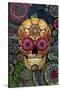 Sugar Skull Paisley Garden-Fusion Idol Arts-Stretched Canvas