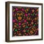 Sugar Skull Seamless Pattern-Blackspring-Framed Art Print