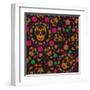 Sugar Skull Seamless Pattern-Blackspring-Framed Art Print