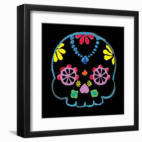 Sugar Skull Velvet II-Rosa Mesa-Framed Art Print