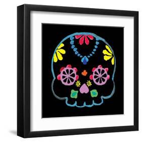 Sugar Skull Velvet II-Rosa Mesa-Framed Art Print