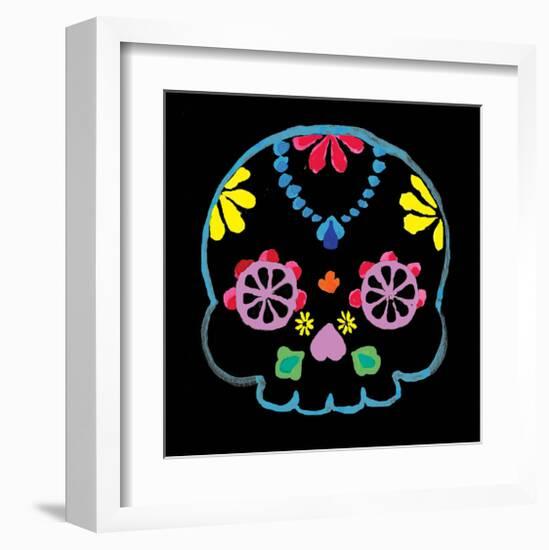 Sugar Skull Velvet II-Rosa Mesa-Framed Art Print