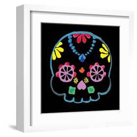 Sugar Skull Velvet II-Rosa Mesa-Framed Art Print