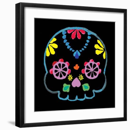 Sugar Skull Velvet II-Rosa Mesa-Framed Art Print