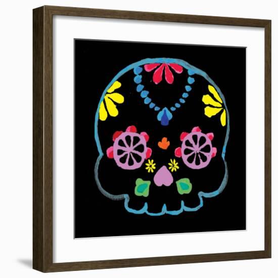 Sugar Skull Velvet II-Rosa Mesa-Framed Art Print