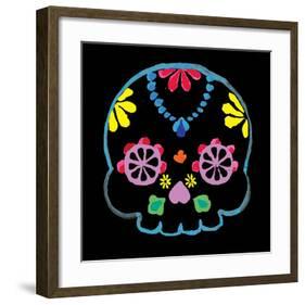 Sugar Skull Velvet II-Rosa Mesa-Framed Art Print