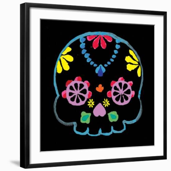 Sugar Skull Velvet II-Rosa Mesa-Framed Art Print