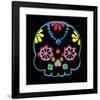 Sugar Skull Velvet II-Rosa Mesa-Framed Art Print