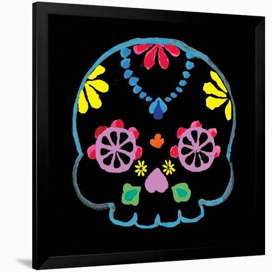 Sugar Skull Velvet II-Rosa Mesa-Framed Art Print