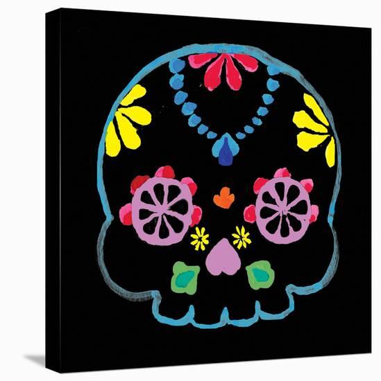 Sugar Skull Velvet II-Rosa Mesa-Stretched Canvas