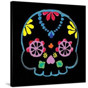 Sugar Skull Velvet II-Rosa Mesa-Stretched Canvas