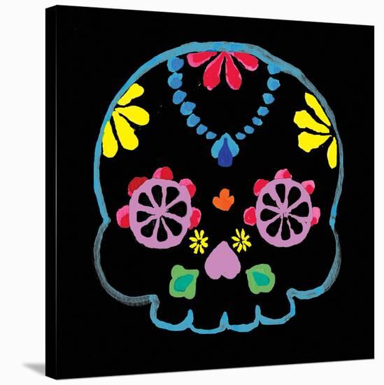 Sugar Skull Velvet II-Rosa Mesa-Stretched Canvas