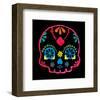 Sugar Skull Velvet III-Rosa Mesa-Framed Art Print