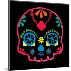 Sugar Skull Velvet III-Rosa Mesa-Mounted Art Print