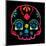 Sugar Skull Velvet III-Rosa Mesa-Mounted Art Print