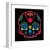 Sugar Skull Velvet III-Rosa Mesa-Framed Art Print