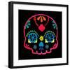 Sugar Skull Velvet III-Rosa Mesa-Framed Art Print