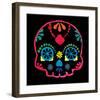 Sugar Skull Velvet III-Rosa Mesa-Framed Art Print