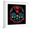 Sugar Skull Velvet III-Rosa Mesa-Framed Art Print