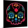 Sugar Skull Velvet III-Rosa Mesa-Mounted Art Print