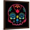 Sugar Skull Velvet III-Rosa Mesa-Framed Art Print