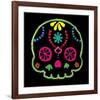 Sugar Skull Velvet IV-Rosa Mesa-Framed Art Print