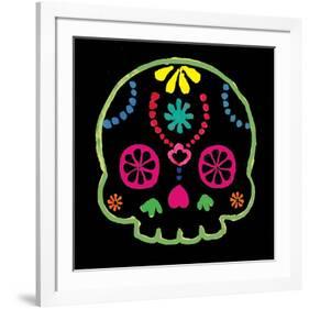 Sugar Skull Velvet IV-Rosa Mesa-Framed Art Print