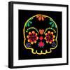 Sugar Skull Velvet-Rosa Mesa-Framed Art Print