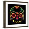 Sugar Skull Velvet-Rosa Mesa-Framed Art Print