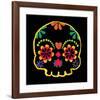 Sugar Skull Velvet-Rosa Mesa-Framed Art Print