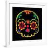 Sugar Skull Velvet-Rosa Mesa-Framed Art Print