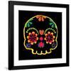 Sugar Skull Velvet-Rosa Mesa-Framed Art Print