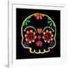 Sugar Skull Velvet-Rosa Mesa-Framed Art Print