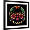 Sugar Skull Velvet-Rosa Mesa-Framed Art Print