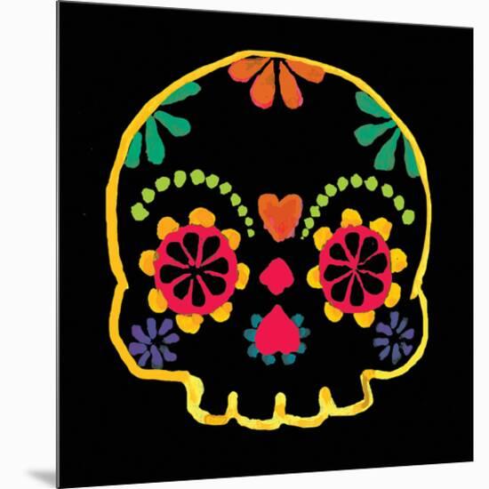 Sugar Skull Velvet-Rosa Mesa-Mounted Art Print