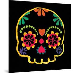 Sugar Skull Velvet-Rosa Mesa-Mounted Art Print