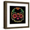 Sugar Skull Velvet-Rosa Mesa-Framed Art Print