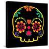 Sugar Skull Velvet-Rosa Mesa-Stretched Canvas