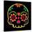 Sugar Skull Velvet-Rosa Mesa-Stretched Canvas