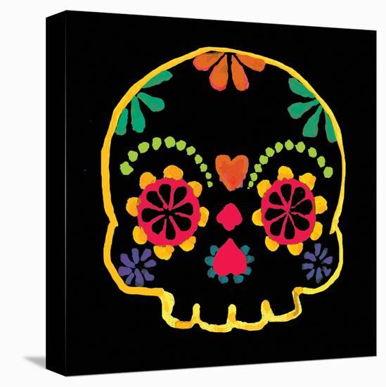 Sugar Skull Velvet-Rosa Mesa-Stretched Canvas