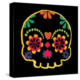 Sugar Skull Velvet-Rosa Mesa-Stretched Canvas