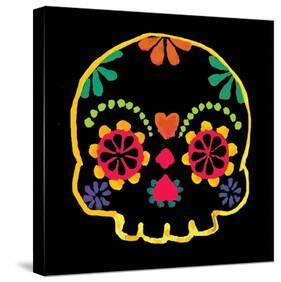 Sugar Skull Velvet-Rosa Mesa-Stretched Canvas