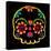 Sugar Skull Velvet-Rosa Mesa-Stretched Canvas