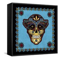 Sugar Skull-Tina Nichols-Framed Stretched Canvas