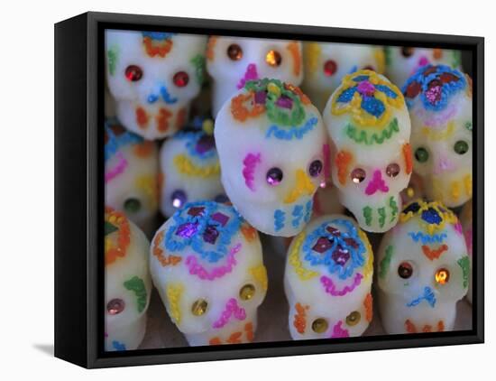 Sugar Skulls are Exchanged Between Friends for Day of the Dead Festivities, Oaxaca, Mexico-Judith Haden-Framed Stretched Canvas