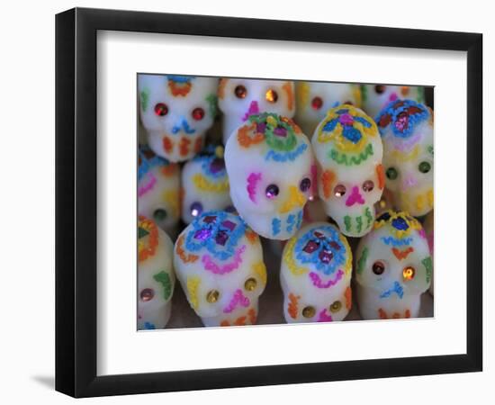 Sugar Skulls are Exchanged Between Friends for Day of the Dead Festivities, Oaxaca, Mexico-Judith Haden-Framed Photographic Print