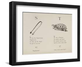 Sugar-tongues and Tortoise From Nonsense Alphabets Drawn and Written by Edward Lear.-Edward Lear-Framed Premium Giclee Print