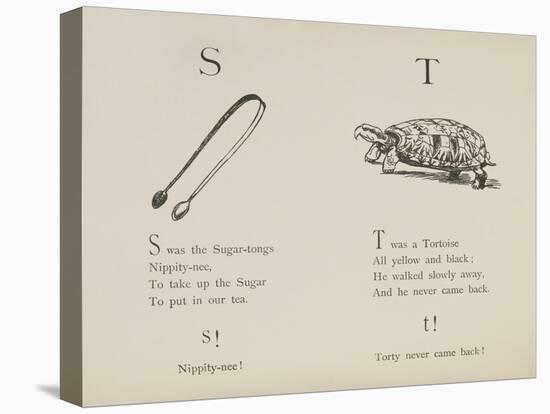 Sugar-tongues and Tortoise From Nonsense Alphabets Drawn and Written by Edward Lear.-Edward Lear-Stretched Canvas